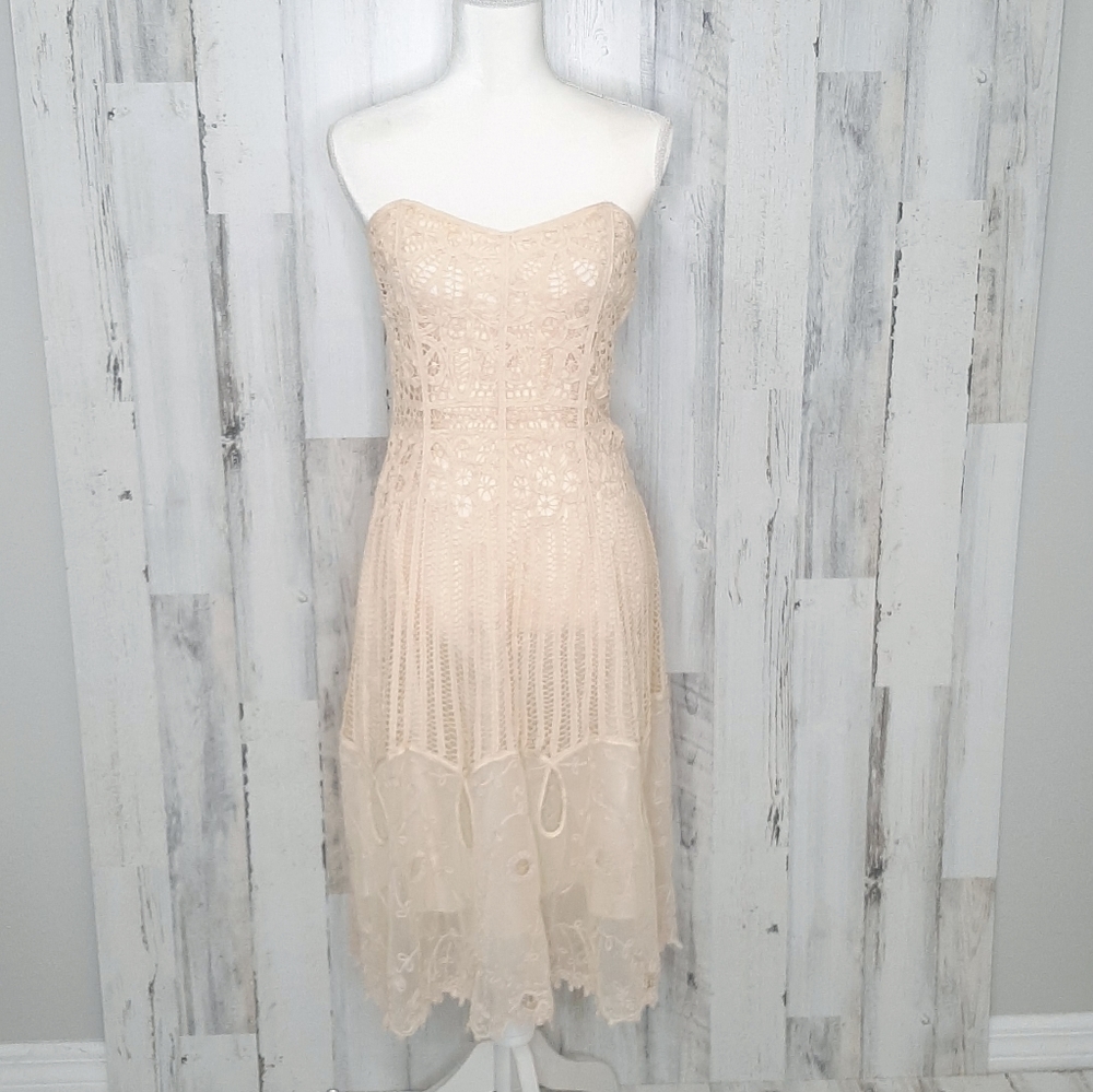 Betsey Johnson Crochet Lace Vintage Dress Sz 2